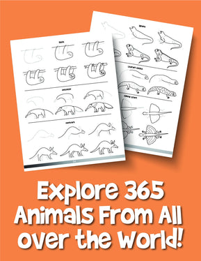 The Animal Drawing Book for Kids: How to Draw 365 Animals, Step by Step - Woo! Jr. Kids Activities
