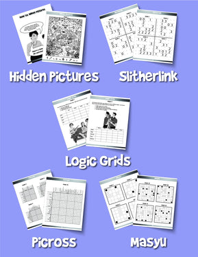 The Big Brain Teasers Book for Kids: Boredom Busting Math, Picture and Logic Puzzles - Woo! Jr. Kids Activities