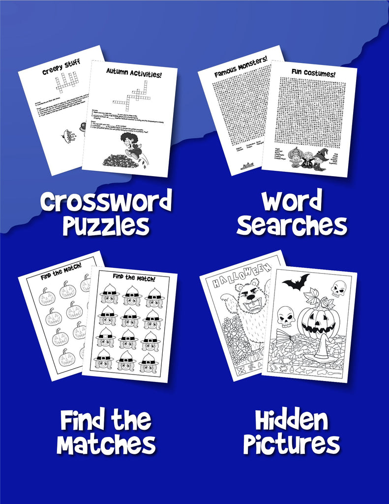 Halloween Activity Book For Kids: Reproducible Games, Worksheets And Coloring Book - Woo! Jr. Kids Activities