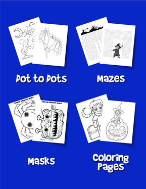 Halloween Activity Book For Kids: Reproducible Games, Worksheets And Coloring Book - Woo! Jr. Kids Activities