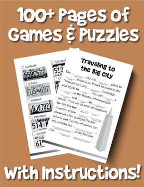 Travel Games for Kids: A Packable Book of Boredom Busters for Fabulous Family Travel Fun - Woo! Jr. Kids Activities