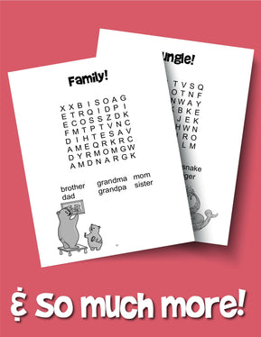 Word Search for Kids Ages 6-8: Reproducible Worksheets for Classroom & Homeschool Use - Woo! Jr. Kids Activities