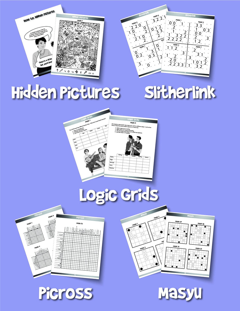 The Big Brain Teasers Book for Kids: Boredom Busting Math, Picture and Logic Puzzles - Woo! Jr. Kids Activities