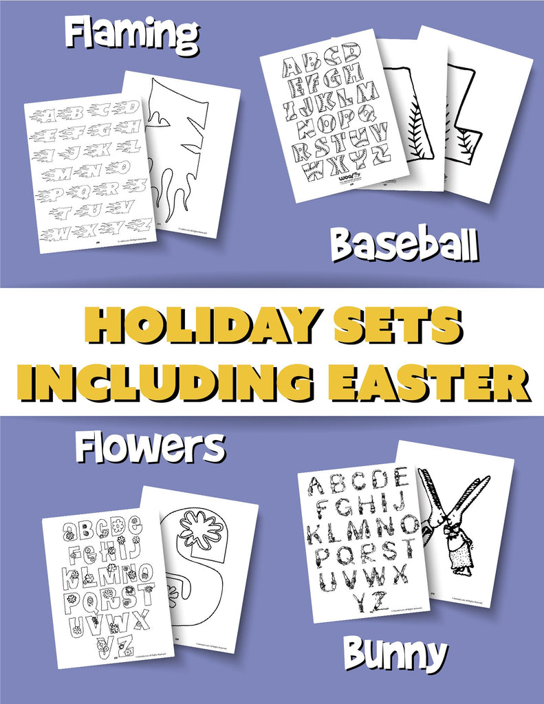 Printable PDF Bubble Letters Bundle - Woo! Jr. Kids Activities