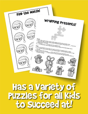 Christmas Activity Book for Kids: Reproducible Games, Worksheets And Coloring Book - Woo! Jr. Kids Activities