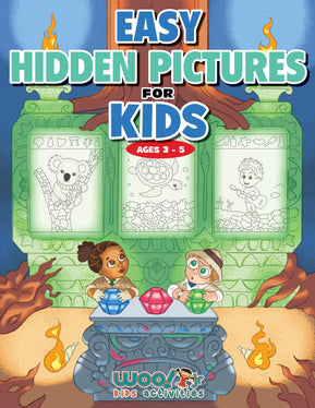 Easy Hidden Pictures for Kids Ages 3-5: A First Preschool Puzzle Book of Object Recognition - Woo! Jr. Kids Activities