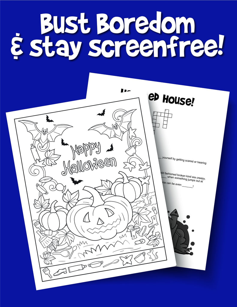 Halloween Activity Book For Kids: Reproducible Games, Worksheets And Coloring Book - Woo! Jr. Kids Activities