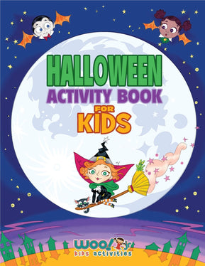 Halloween Activity Book For Kids: Games, Worksheets & Coloring Book ...