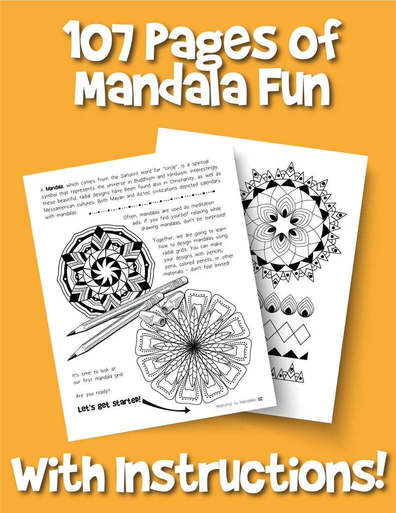 The Mindfulness for Kids Mandala Drawing Book - Woo! Jr. Kids Activities
