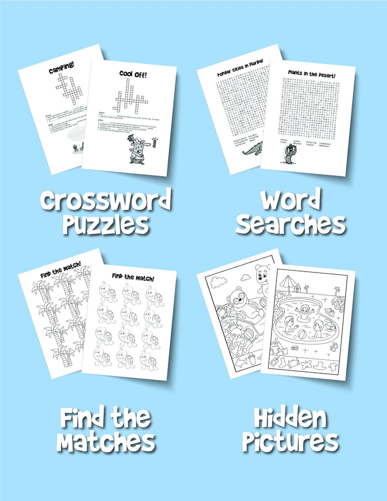 Summer Activity Book for Kids: Reproducible Games, Worksheets And Coloring Book - Woo! Jr. Kids Activities